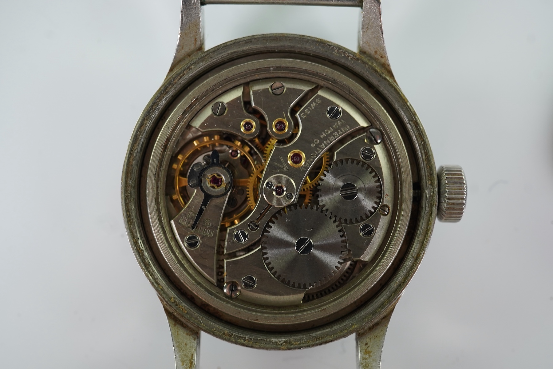 A gentleman's steel International Watch Company Mark II R.A.F Navigators manual wind wrist watch issued in 1952